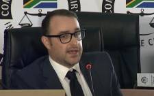 Paul Edward Holden at the state capture commission of inquiry on 3 December 2020. Picture: YouTube screengrab.