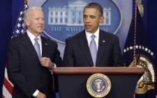 FILE: Barack Obama (R) and Joe Biden (L). Picture: AFP.