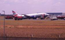 A British Airways plane was involved in an incident at Johannesburg’s OR Tambo International Airport on 26 October 2015. Picture: Lina Lekgothwane