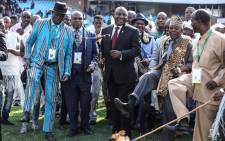 President Cyril Ramaphosa pictured dancing after his inauguration ceremony at the Loftus Versfeld Stadium in Pretoria on 25 May 2019. Picture: Abigail Javier/EWN.