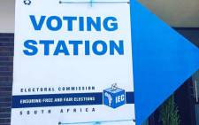 FILE: IEC voting station signage. Picture: Ian Bredenkamp/iWN