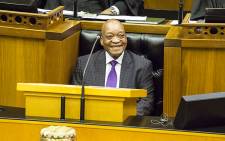 President Jacob Zuma answers questions in Parliament on the 11 March 2015. Picture: Thomas Holder/EWN.