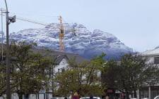 Snow-capped mountains in Stellenbosch, Cape Town. Picture: iWitness