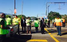 Transport Minister Dipuo Peters along with Western Cape Transport MEC Donald Grant visited three dangerous level crossings in Stellenbosch on Thursday 2 October, 2014. Picture:Shamiela Fisher/EWN.