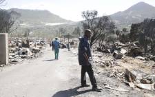 Thousands of people have been left homeless following a fire in Mandela Park in Hout Bay. Picture: Cindy Archillies/EWN. 