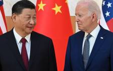 US President Joe Biden (R) and Chinese President Xi Jinping (L) meet on the sidelines of the G20 Summit in Nusa Dua on the Indonesian resort island of Bali on 14 November 2022. Picture: SAUL LOEB/AFP