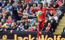 Southampton defender Jose Fonte vies for the ball with Liverpool's Daniel Sturridge during the teams' opening game of the EPL season on 17 August 2014. Picture: Official LFC Facebook page