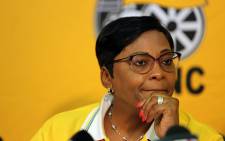 Minister of Water Affairs and Sanitation Nomvula Mokonyane speaking in her capacity as the ANC's campaign head at the party's National General Council on 11 October 2015. Picture: Reinart Toerien/EWN