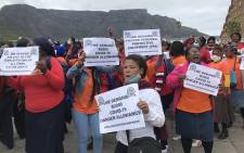 Cape Town community health workers take to the streets of the CBD on Wednesday, 25 November 2020 to demand for a R2000 COVID-19 danger allowance. amongst other concerns. Picture: Kevin Brandt/EWN