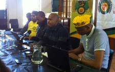 The Dullar Omar branch of the ANC Youth League addresses the media on 8 August 2012. Picture: Carmel Loggenberg