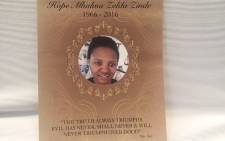 Family, friends and colleagues of the late Hope Zinde have gathered in Pretoria this afternoon where a memorial service is being held for the former SABC board member. Picture: Kgothatso Mogale/EWN.