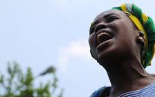 Wits University SRC president-elect Nompendulo Mkatshwa shouts during a third day of protests on campus over proposed tuition fee increases. Picture: Reinart Toerien/EWN