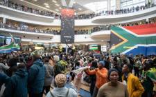 Thousand of supporters welcomed the Springboks at the OR Tambo International Airport in Johannesburg on 31 October 2023 after they won the Rugby World Cup on 28 October 2023. Picture: Jacques Nelles/Eyewitness News