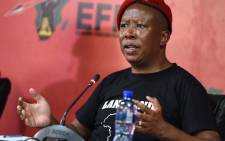 FILE: EFF leader Julius Malema briefs the media during a virtual press briefing in Braamfontein on 26 October 2020. Picture: @EFFSouthAfrica/Twitter.