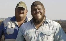 Pieter Hills (L) and his son Eddie. Picture: Virtual memorials - South Africa Attacks and Their Stories/Facebook