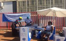 Registration continues in Denver with no incidents this morning. Picture: Thando Kubheka/EWN
