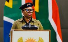 FILE: Social Development Minister Lindiwe Zulu at a media briefing on 24 March 2020 by Ministers in the Social Cluster following the announcement of a national lockdown to contain COVID-19 in South Africa. Picture: @GovernmentZA/Twitter. 