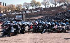 The children and widows of police officers killed in the line of duty at the Union Buildings on 07 September, 2014. Picture: Lesego Ngobeni/EWN. 