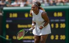 Serena Williams celebrates win at Wimbledon. Picture: @Wimbledon/Twitter