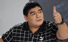 Maradona stopped short of saying he wants to be the next president of global football's governing body FIFA. Picture: AFP