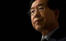 his file photo taken on May 26, 2014 shows Seoul mayor Park Won-Soon attending an interview with AFP in Seoul. Picture: AFP