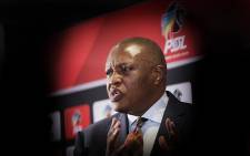 Chairman of the South African Premier Soccer League, Irvin Khoza speaking at the PSL Headquarters in Parktown, Johannesburg on 23 April 2018. Picture: Sethembiso Zulu/EWN