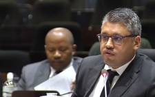 A screengrab of Abdul Malick Salie appearing at the PIC Inquiry on 14 May 2019. Picture: YouTube