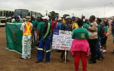 Amcu members during a wage strike. Picture: Mia Lindique/EWN.