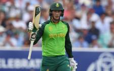 FILE: South Africa's Rassie van der Dussen celebrates after scoring a half-century (50 runs) during the 2019 Cricket World Cup group stage match between England and South Africa at The Oval in London on 30 May 2019. Picture: AFP