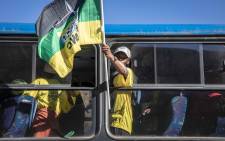 ANC supporters arrive at Ellis Park Stadium for the ANC Siyanqoba Rally in buses.  Picture: Thomas Holder/EWN.