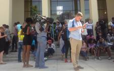 A Stellenbosch University rep has informed the protesting students that the interdict they've obtained will now be enforced. Shamiela Fisher/EWN.