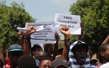 University students marching to the Union Buildings for free, decolonised and quality education on 20 October 2016. Picture: Christa Eybers/EWN.