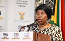 Cogta Minister Nkosazana Dlamini-Zuma briefs the nation on regulations under lockdown level 1, which comes into effect at midnight, on Sunday 20 September 2020., Picture: GCIS