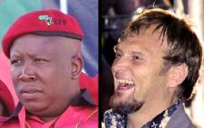 Julius Malema and Steve Hofmeyr were both arrested on 19 December for speeding. Picture: Reinart Toerien/EWN & WikiCommons.