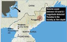A graphic from AFP shows Punggye-ri nuclear test site in North Korea where an "artificial earthquake" was detected on 12 February 2013. Picture: AFP/GAL/JS