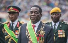 New interim Zimbabwean President Emmerson Mnangagwa looks on after he was officially sworn-in during a ceremony in Harare on 24 November 2017. Picture: AFP.