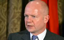UK Foreign Secretary William Hague. Picture: AFP.