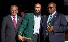 Hashim Amla is congratulated upon being announced as the Proteas Vice Captain for the Cricket World Cup on 7 January 2015. Picture: Aletta Gardner/EWN