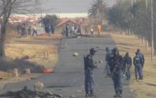 Police clashed with residents from Kagiso in the West Rand during a service delivery protest. Picture: Chirsta Van der Walt/Eyewitness News