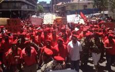 EFF members gather to march against e-tolling in Johannesburg on 1 November 2013. Picture: Govan Whittles/EWN