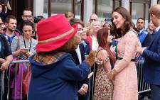 Duchess of Cambridge Kate Middleton with Paddington Bear on 16 October 2017. Picture: The Royal Family/facebook.com 