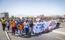 The Social Justice Coalition organised a march in the wake of Sinoxolo Mafevuka's murder to highlight policing issues in Khayelitsha on 15 March 2016. Picture: Aletta Harrison/EWN