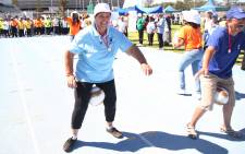 Hundreds of elderly people packed Green Point track today to participate in the older person's games. Picture: Bertram Malgas/EWN