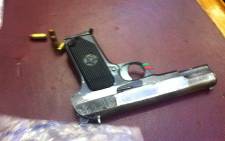 The gun that was allegedly to kill Anni Dewani is shown to the Western Cape High Court. Picture: Nathan Adams/EWN