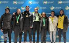Banyana Banaya's Cape Town-based players and coaching staff were celebrated at the Athlone Stadium on 4 August 2022 following their Wafcon victory. Picture: @Banyana_Banyana/Twitter 