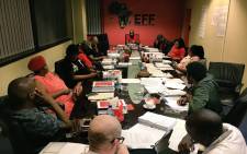 An EFF war council meeting. Picture: EFF/Twitter