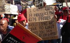 FILE. Workers march through the Joburg city centre against poor wages. Picture: EWN