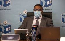 IEC chairperson Glen Mashini at a press briefing in Centurion, Johannesburg on 20 May 2021 on the upcoming local government elections. Picture: Abigail Javier/Eyewitness News