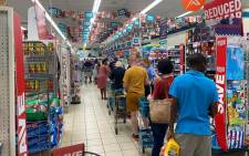 Shoppers at a Checkers in Centurion buying ahead of the lockdown. Picture: Supplied.