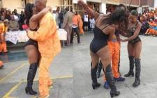 An image circulated on social media of the prison strippers at the Johannesburg Correctional Centre. Picture: Twitter
